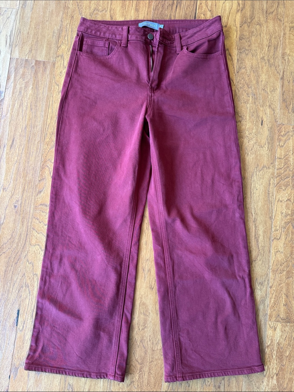 Just USA women’s wide leg maroon jeans